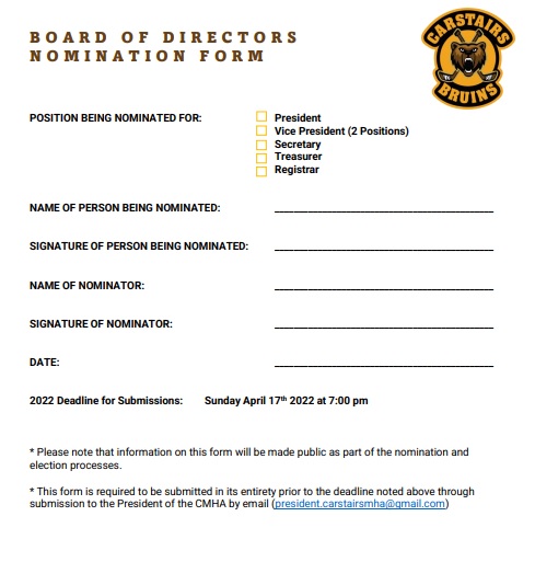 Nomination form 2022