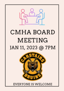CMHA January Board Meeting CMHA Board Meeting
January 11, 2023
@7PM