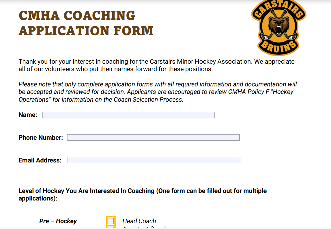 Coach Application
