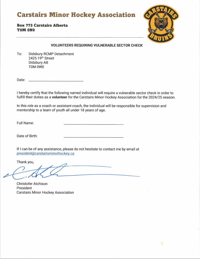 RCMP Letter
